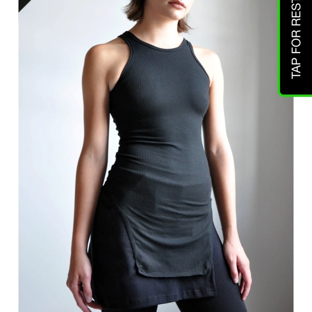 Noctex squared hem tank top Goth
